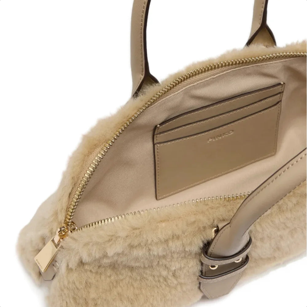 PINKO - Small Escape Bag Horizontal handbag, teddy effect