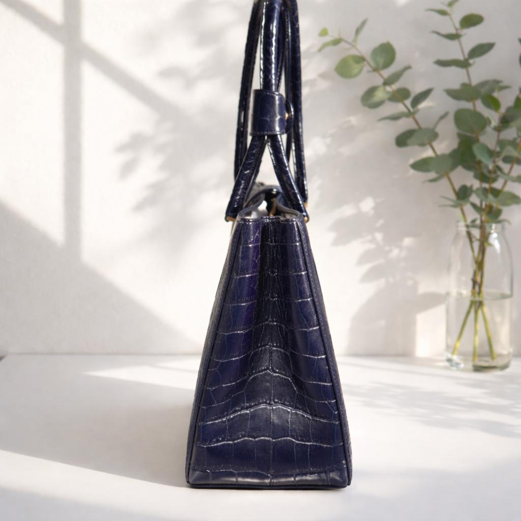 UN PEARL L COCCO STAMPA NAVY
