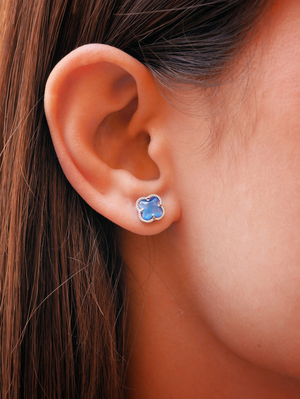 Clover | Earrings with Blu Quartz