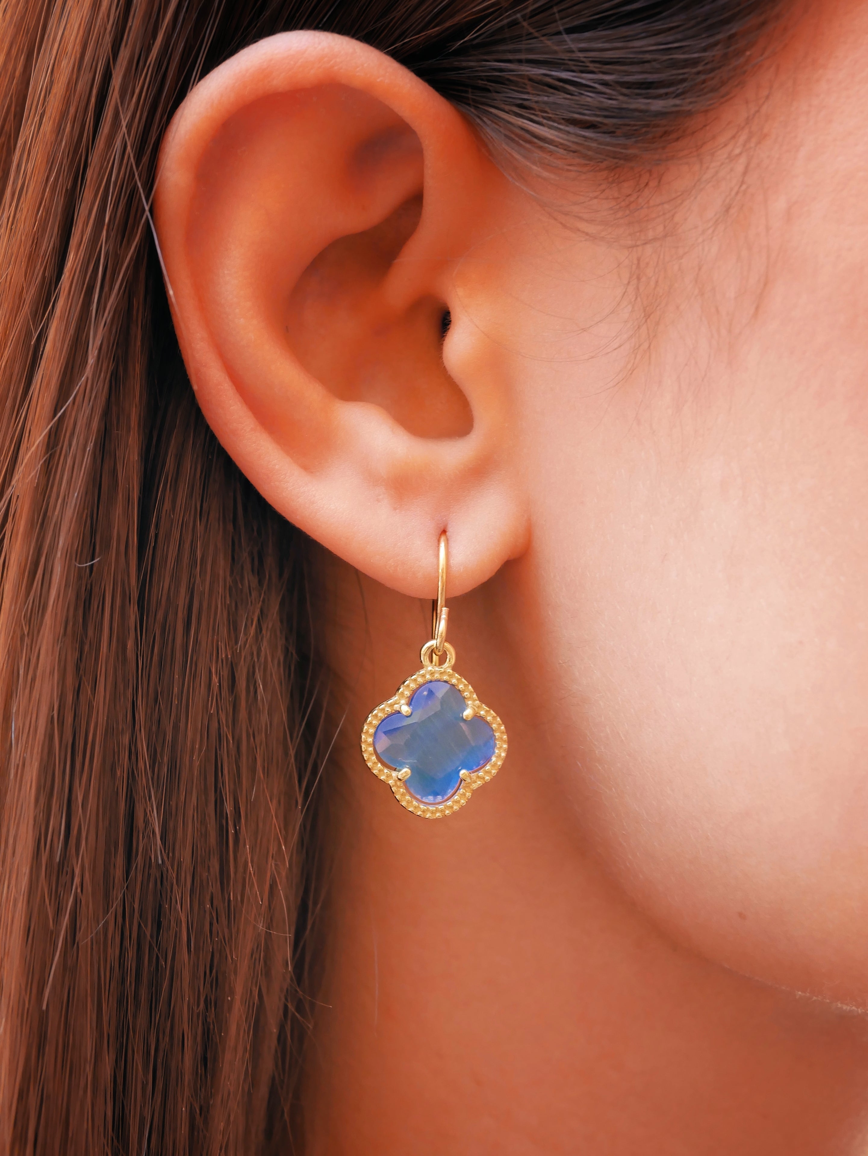 Clover | Earrings with Blu Quartz