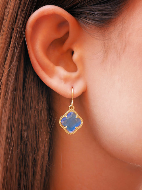 Clover | Earrings with Blu Quartz