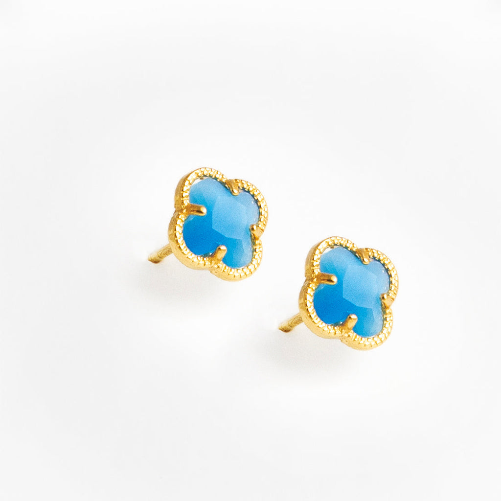 Clover | Earrings with Blu Quartz