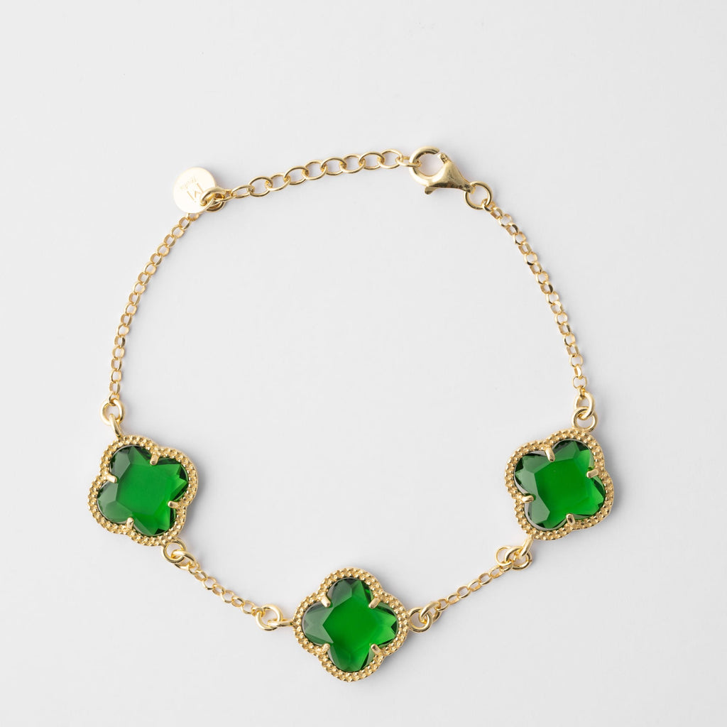 Clover | Bracelet with Emerald Quartz