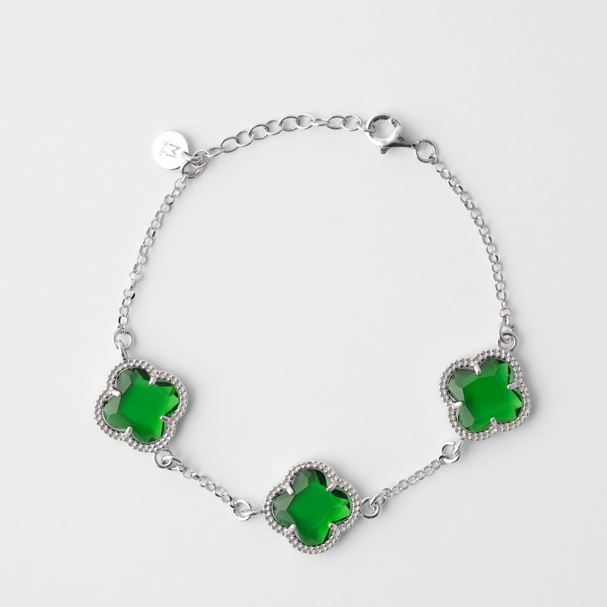 Clover | Bracelet with Emerald Quartz