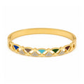 Vera Luce Gold Stainless Steel Multicolor Bracelet with Cubic Zirconia