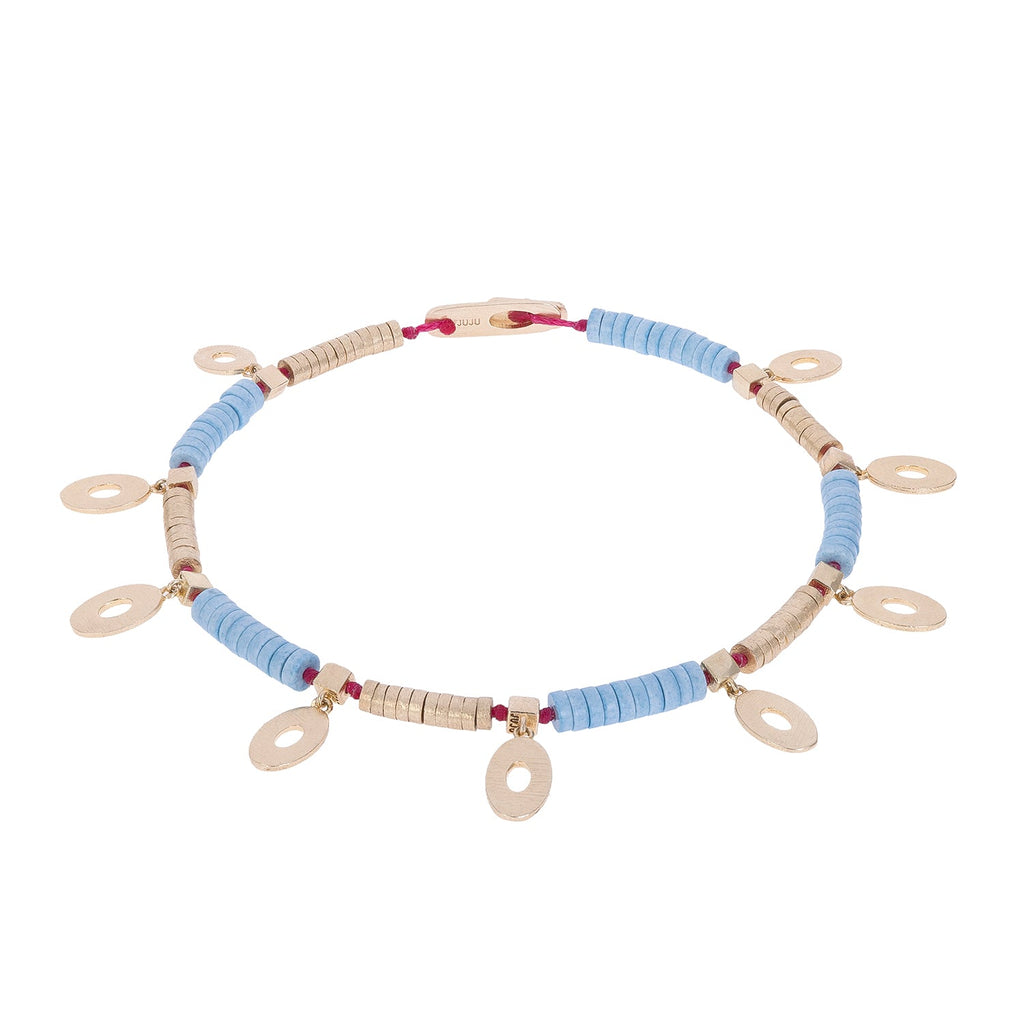 JUJU Mood Thira Anklet - Anklets in Kuwait | خلخال ثيرا (Thira) الصيفي مصنوع يدوياً من البرونز - Saya