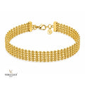 Vera Luce Hand Made in Italy 925 Sterling Silver with Gold PVD coated Bead Bracelet