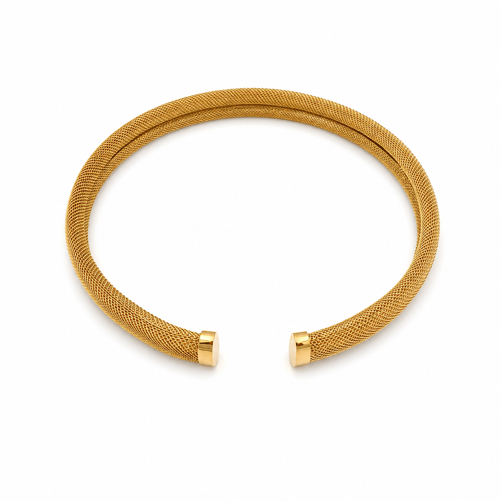 MATTE MESH STATEMENT COLLAR CHOKER NECKLACE