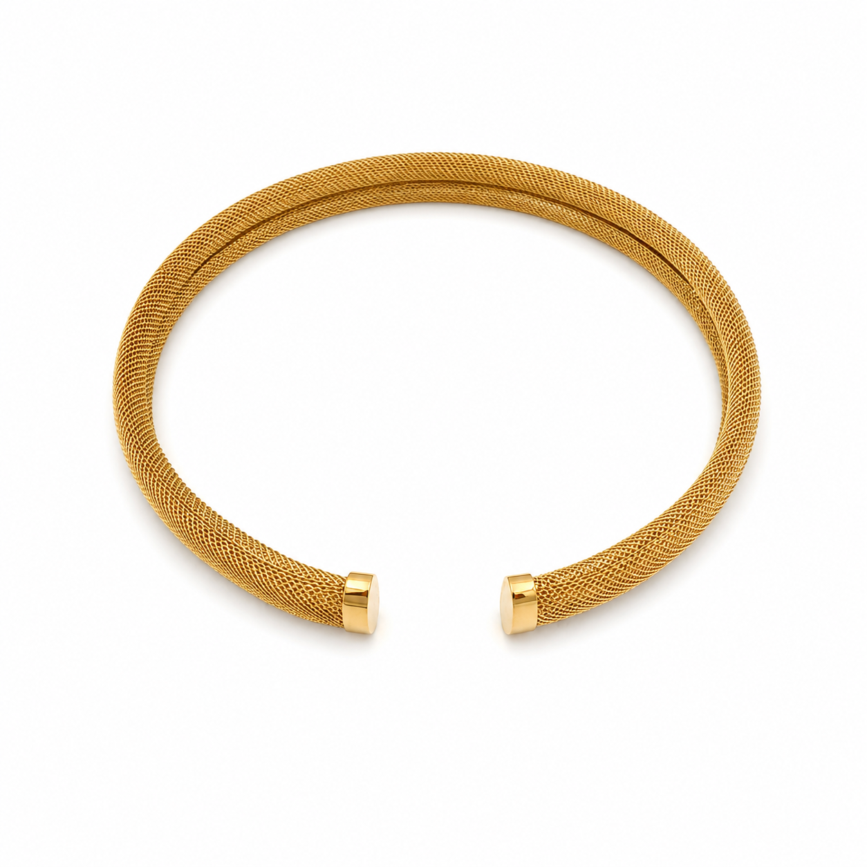 MATTE MESH STATEMENT COLLAR CHOKER NECKLACE
