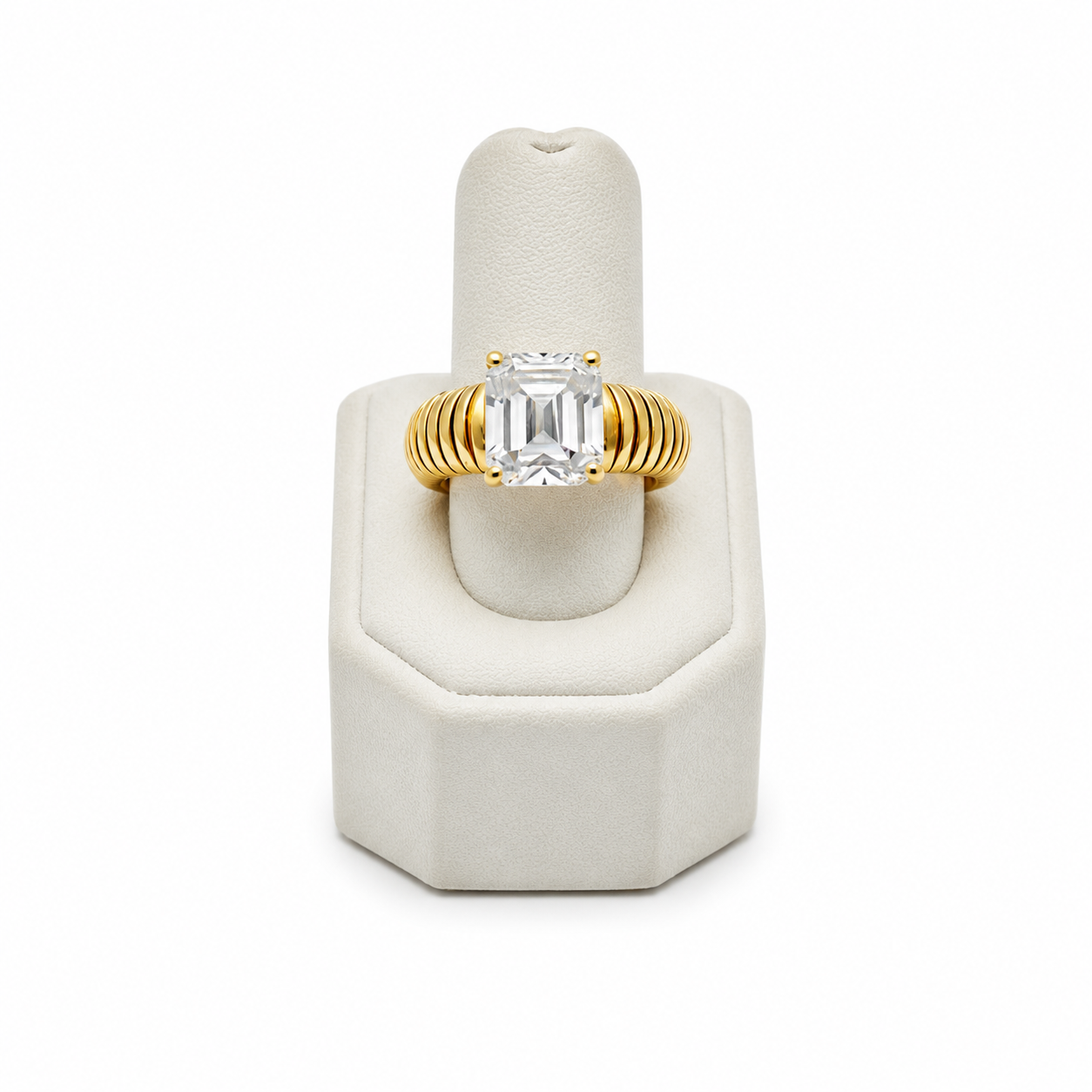 CLEAR CRYSTAL TUBOGAS STRETCH RING