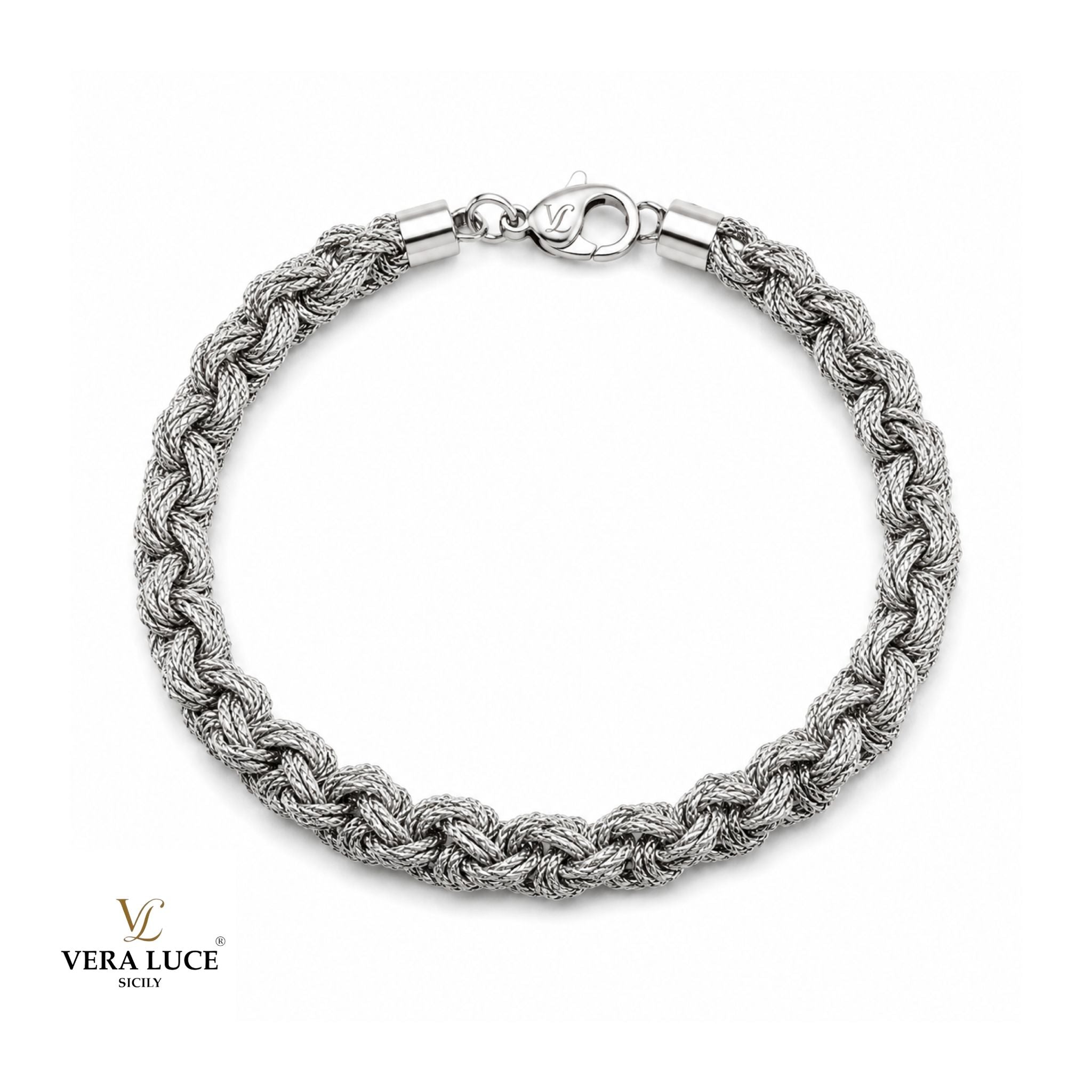 Vera Luce Hand Made in Italy 925 Sterling Silver Bracelet