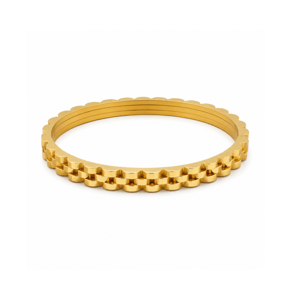 SCALLOPED JUBILEE STYLE BANGLE BRACELET