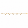 MOTHER-OF-PEARL CLOVER LINK BRACELET