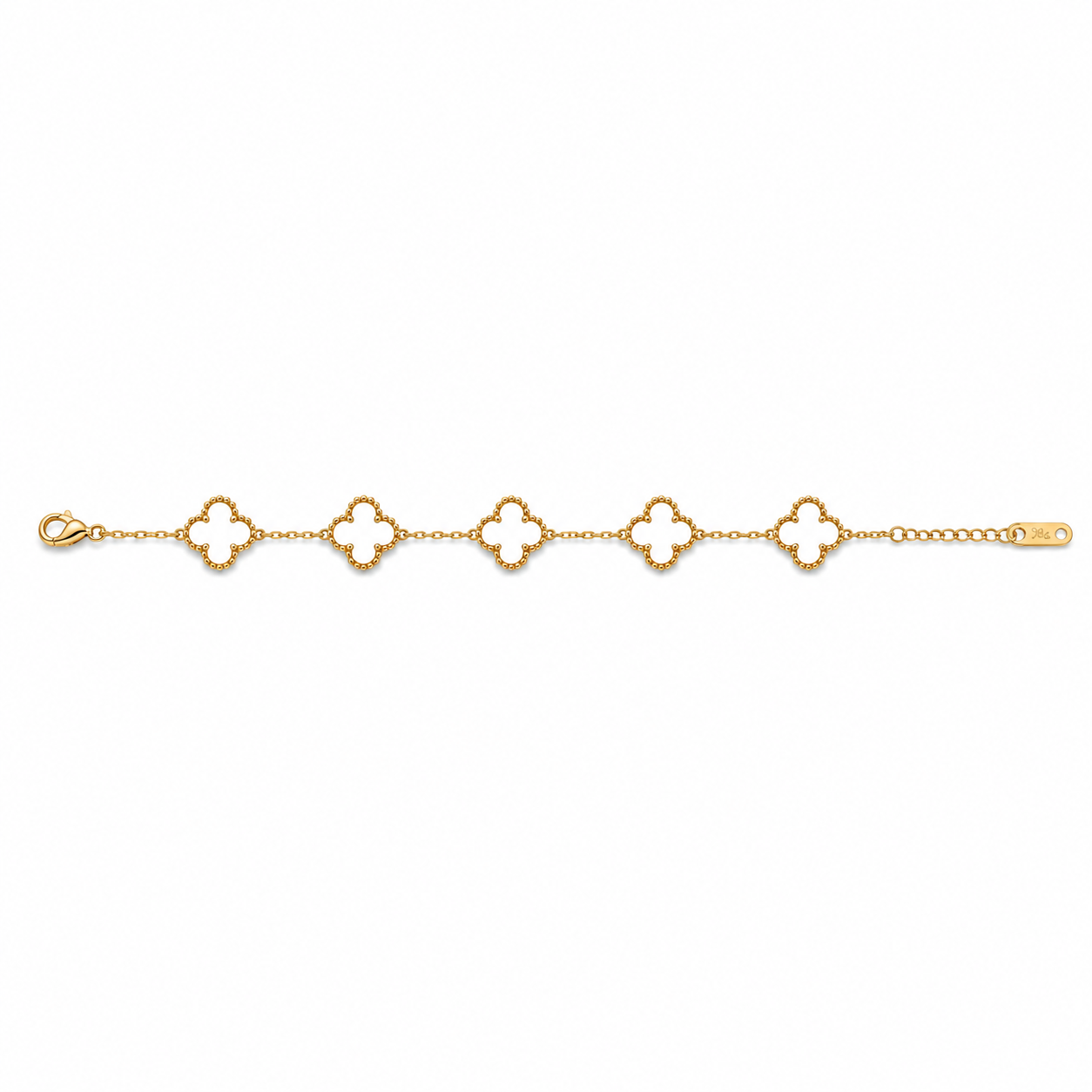 MOTHER-OF-PEARL CLOVER LINK BRACELET
