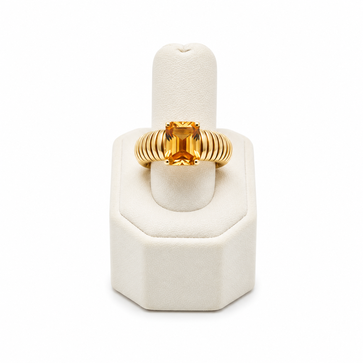 CHAMPAGNE STONE TUBOGAS STRETCH RING