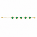 MALACHITE GREEN CLOVER LINK BRACELET