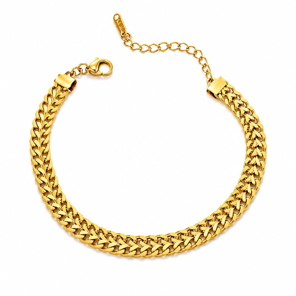 Vera Luce Gold Stainless Steel Chain Bracelet