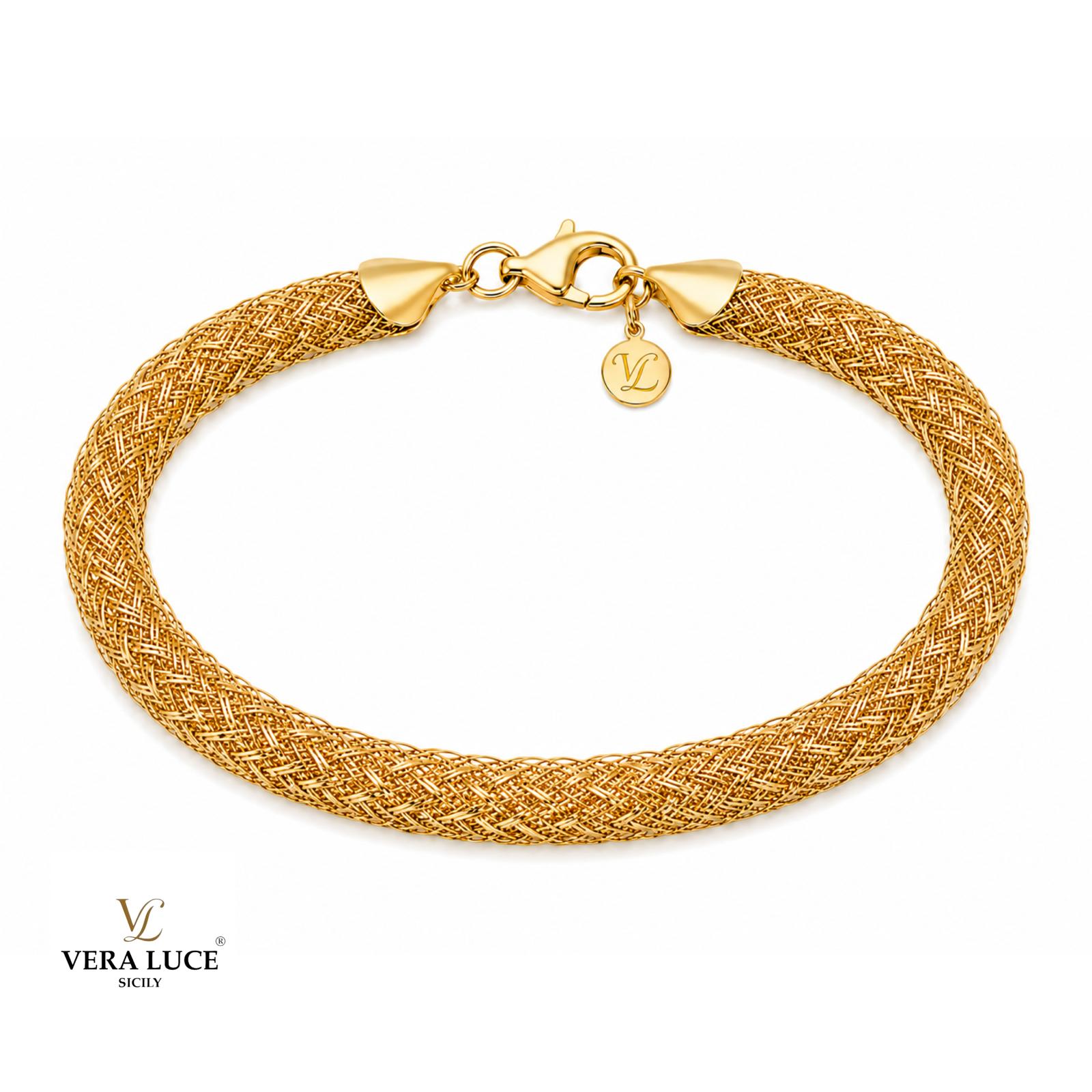 Vera Luce Hand Made in Italy 925 Sterling Silver Mesh Bracelet