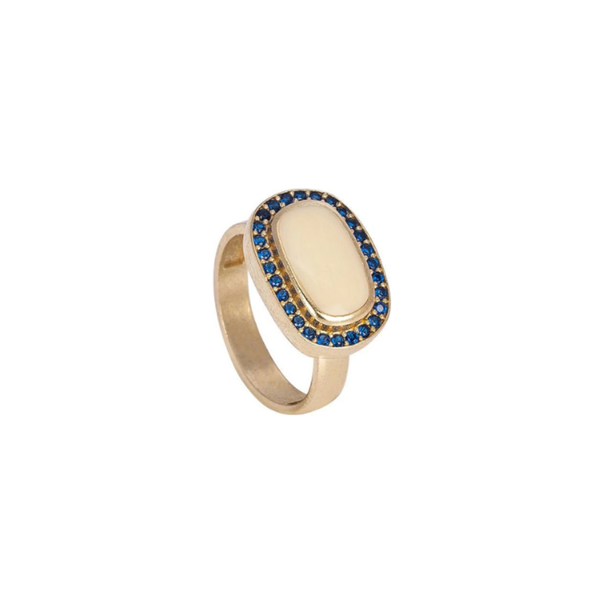 JUJU Mood Baton Ring - Rings in Kuwait | خاتم باتون (Baton) الهندسي مصنوع يدوياً من البرونز - Saya