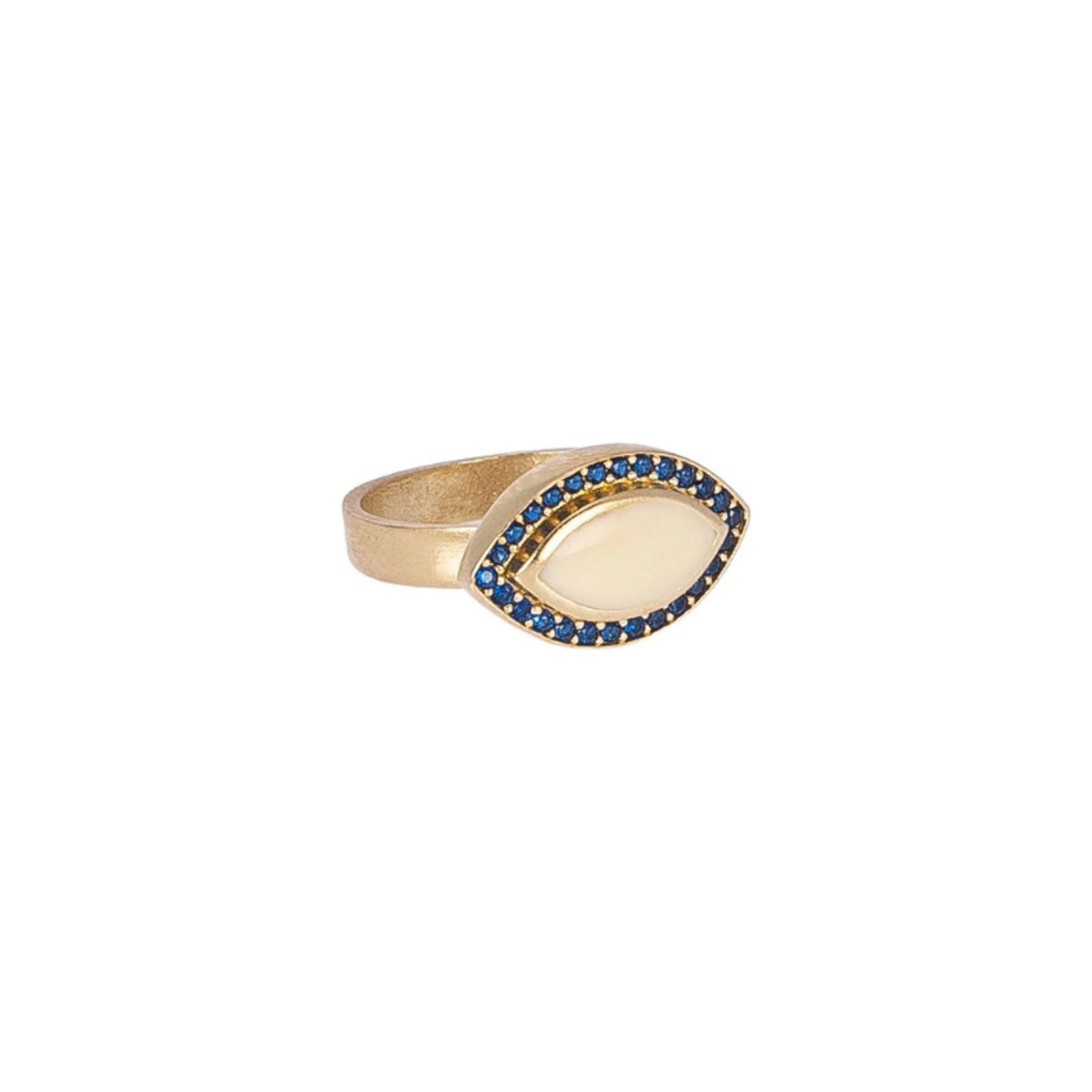 JUJU Mood Eye Ring - Rings in Kuwait | خاتم بتصميم العين الحارسة مصنوع يدوياً من البرونز - Saya