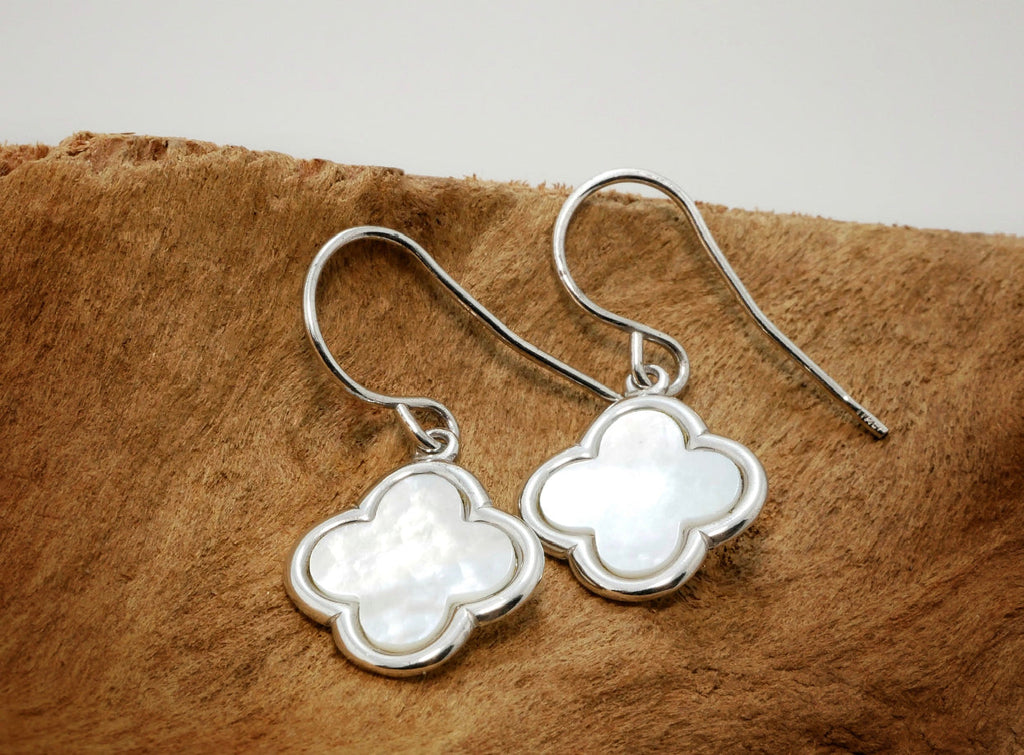 Clover Earrings with Mother of Pearl