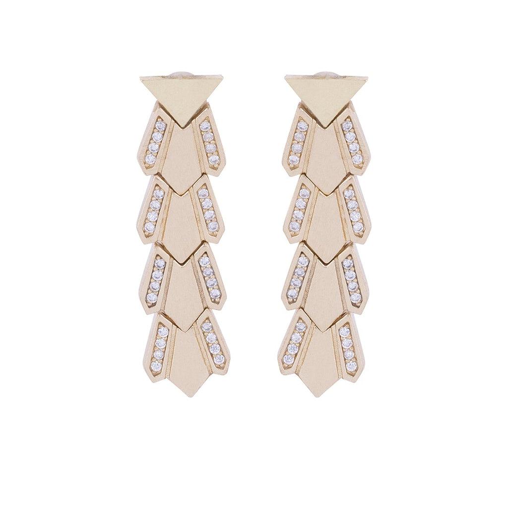 JUJU Mood Fuse Earring - Earrings in Kuwait | أقراط فيوز (Fuse) العصرية مصنوعة يدوياً من البرونز - Saya