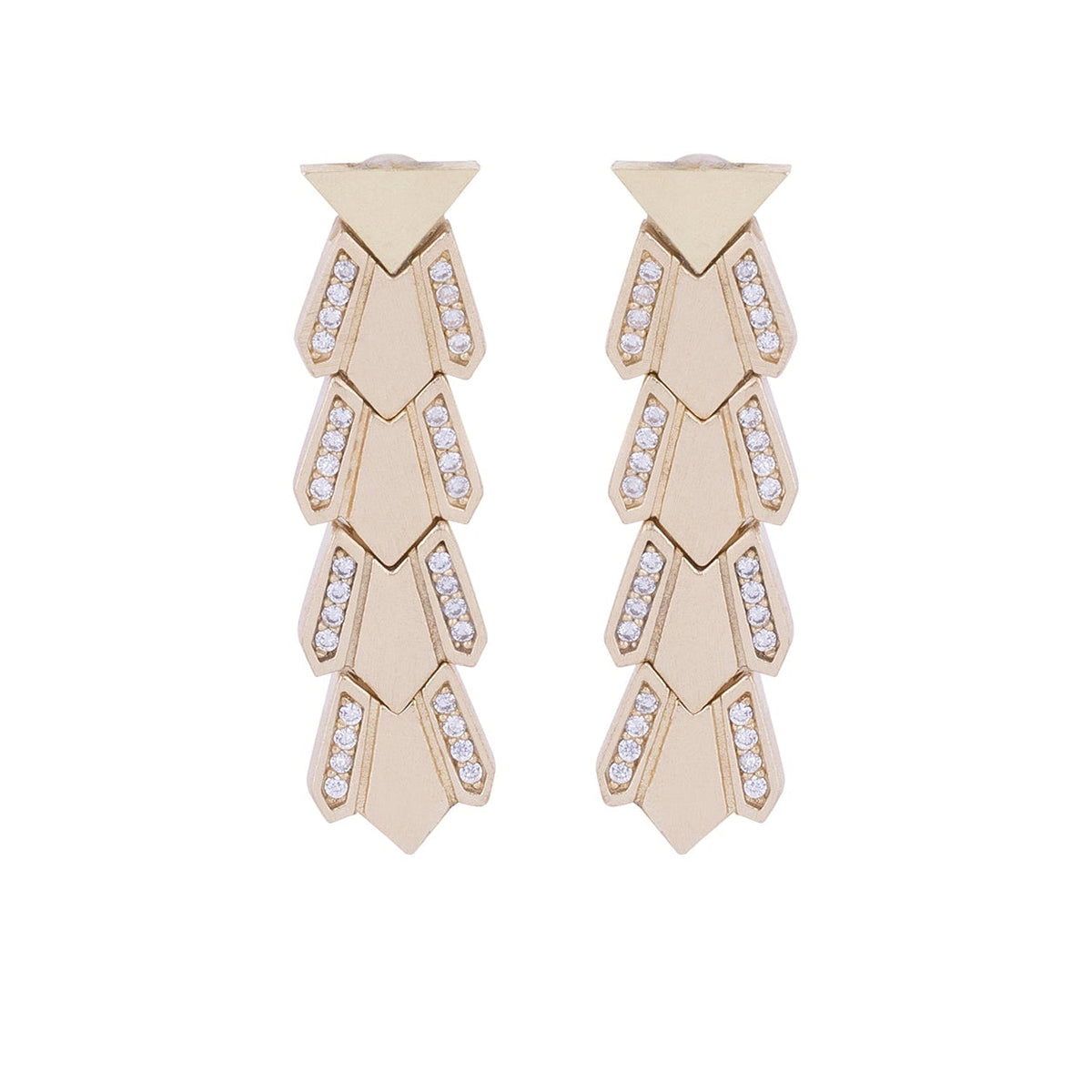 JUJU Mood Fuse Earring - Earrings in Kuwait | أقراط فيوز (Fuse) العصرية مصنوعة يدوياً من البرونز - Saya