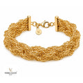 Vera Luce Hand Made in Italy 925 Sterling Silver Braided Chain Bracelet
