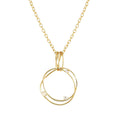MY REBEL ART NECKLACE IN 925 STERLING SILVER (ROUND PENDANT) AND CUBIC ZIRCONIA SILVER