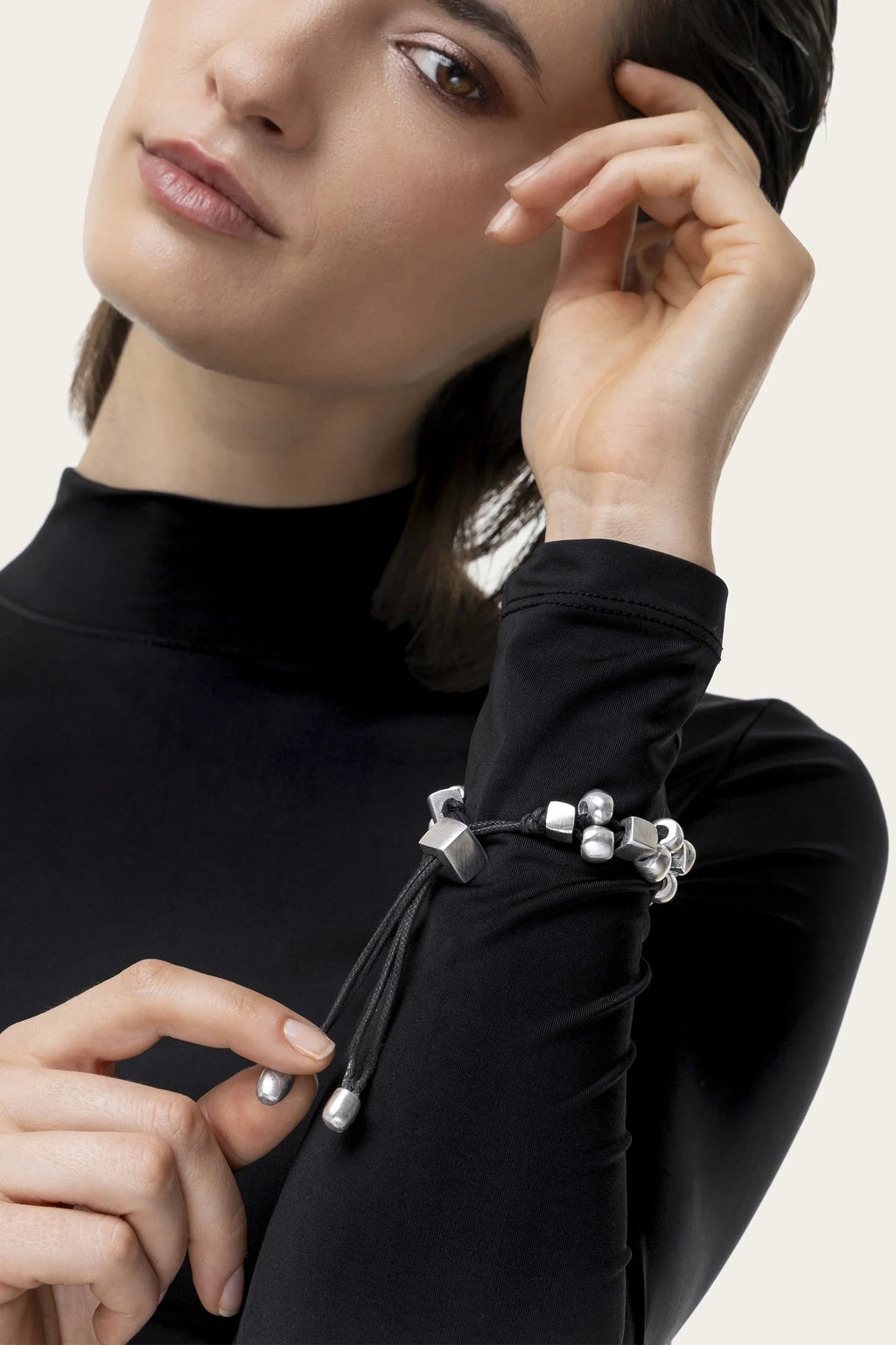 WIRE SPHERE/CUBE BRACELET