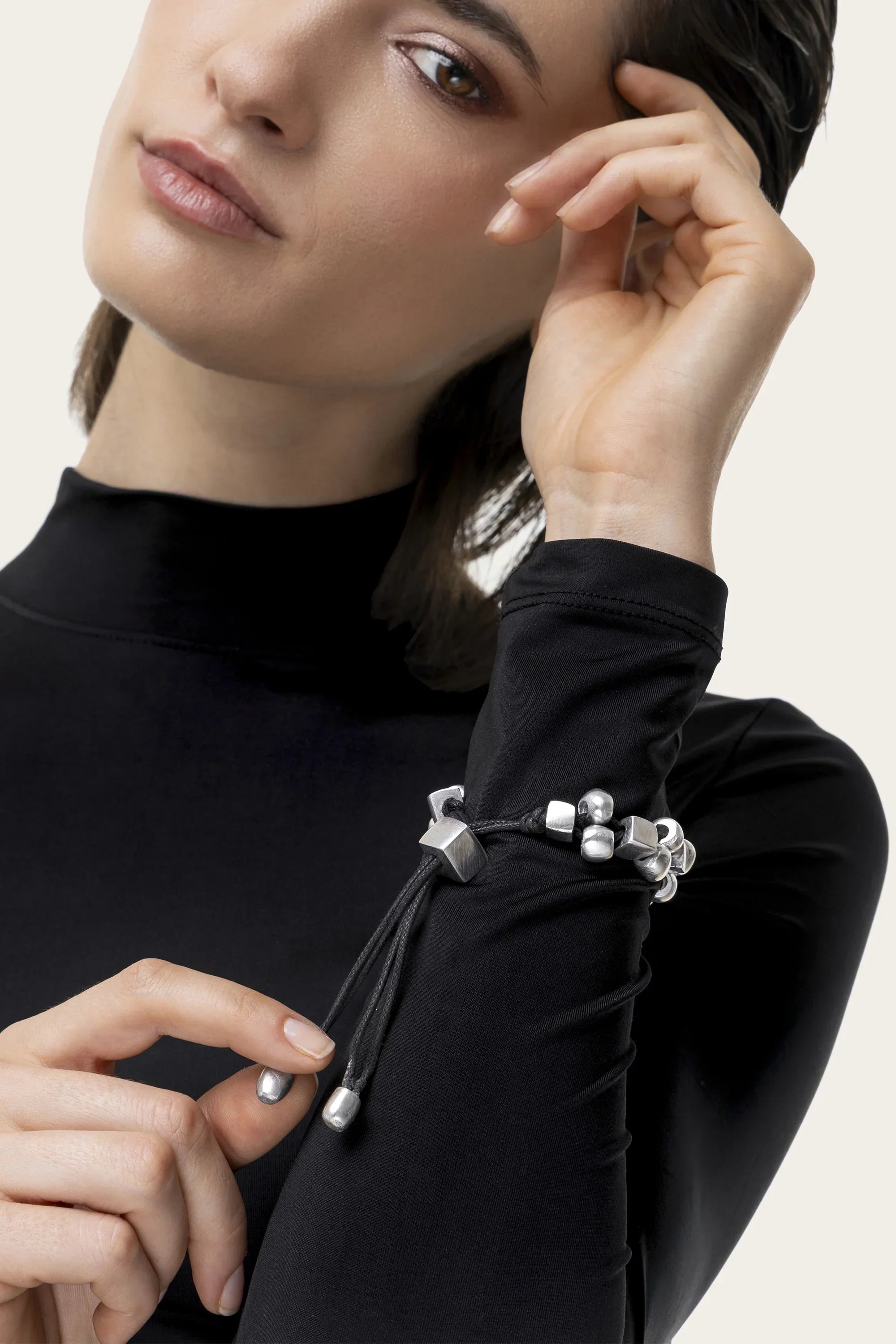 WIRE SPHERE/CUBE BRACELET