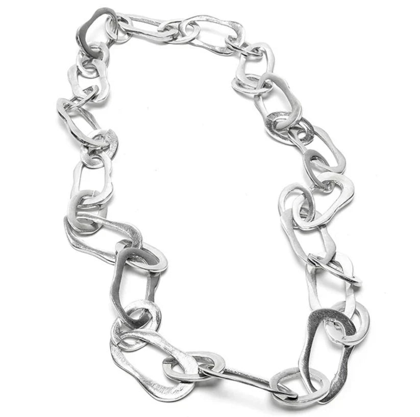 ALUMINUM OVAL CHAIN NECKLACE