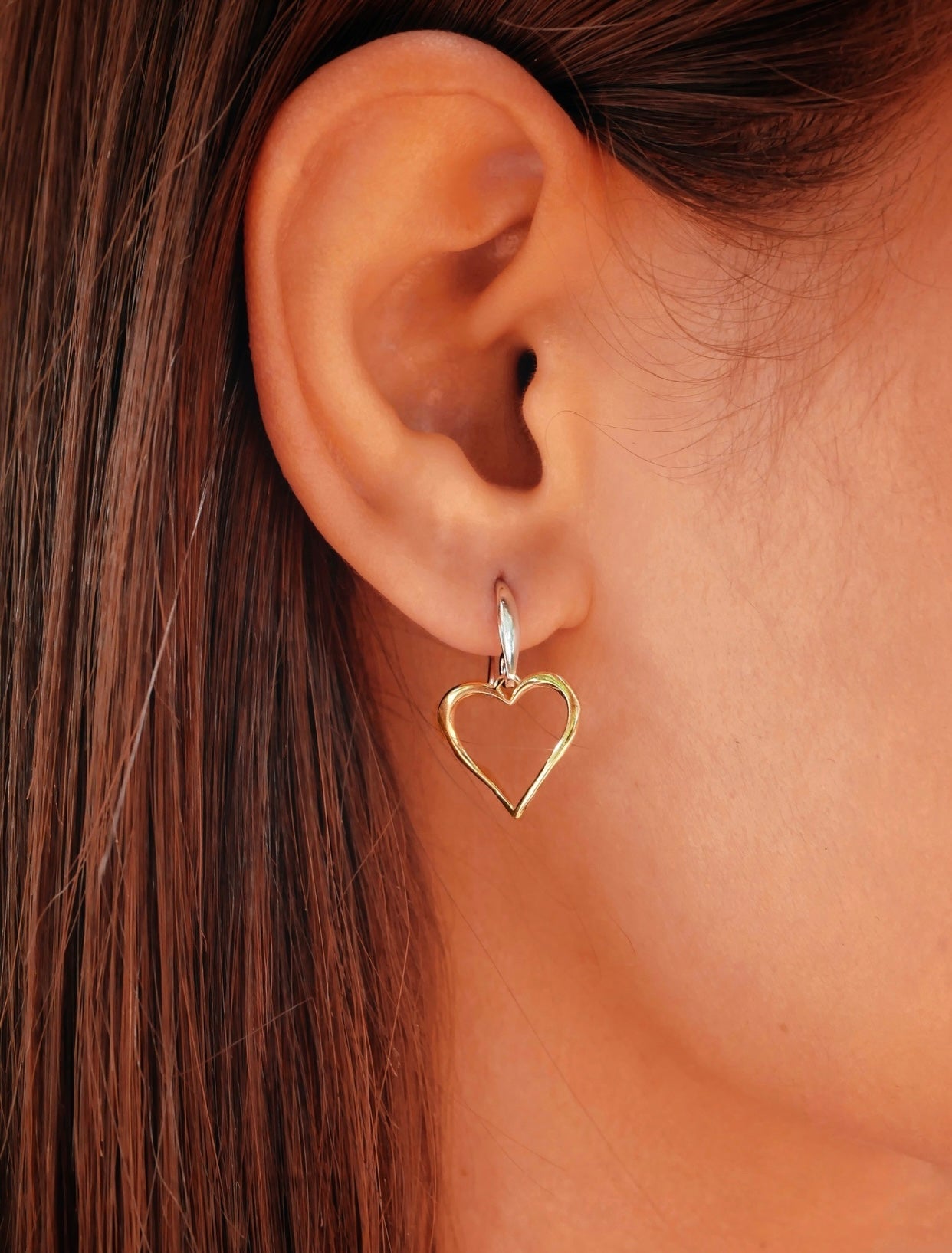 Heartwave heart earrings