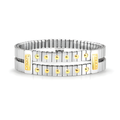XTE BRACELET IN STAINLESS STEEL, 18K GOLD WITH CUBIC ZIRCONIA (DOTS)