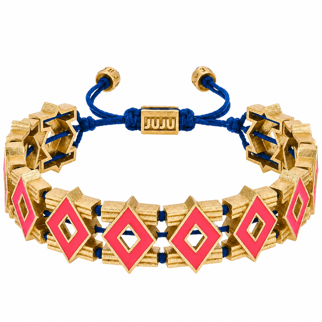 SQUARE BRACELET WITH ENAMEL