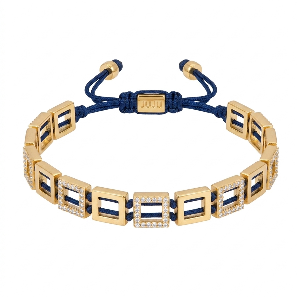 SQUARE BRACELET WITH STONES