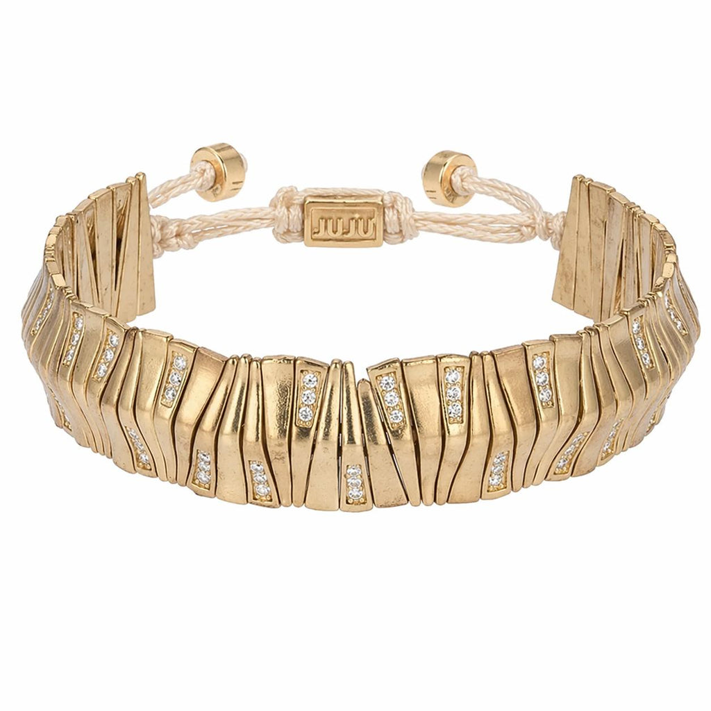 LEAF BRACELET WITH STONES