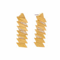 STONE TRIANGLE EARRINGS