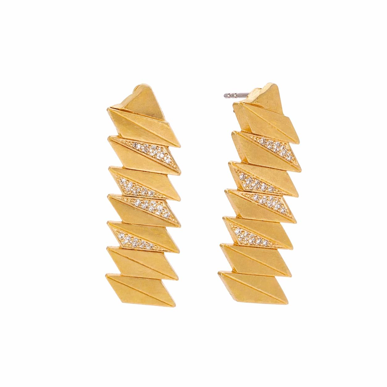 STONE TRIANGLE EARRINGS