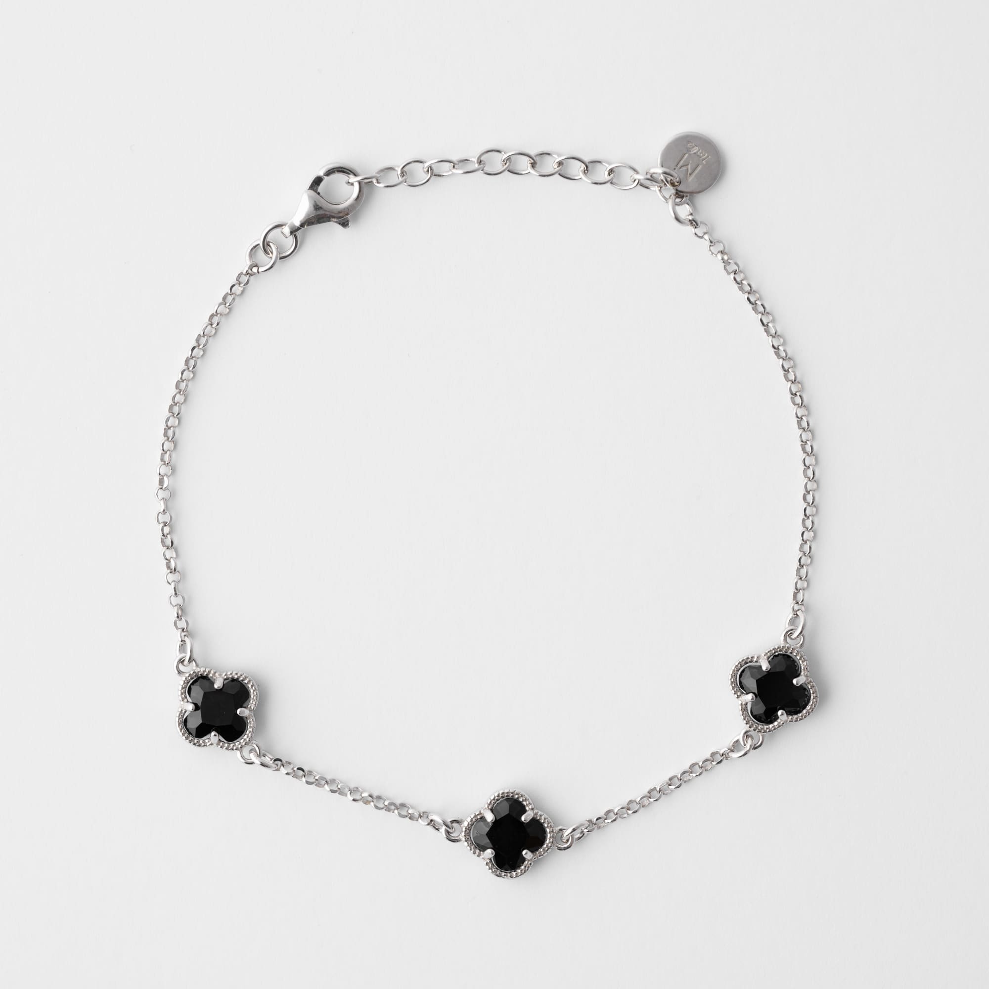 Clover | Bracelet with Black Quartz