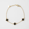 Clover | Bracelet with Black Quartz