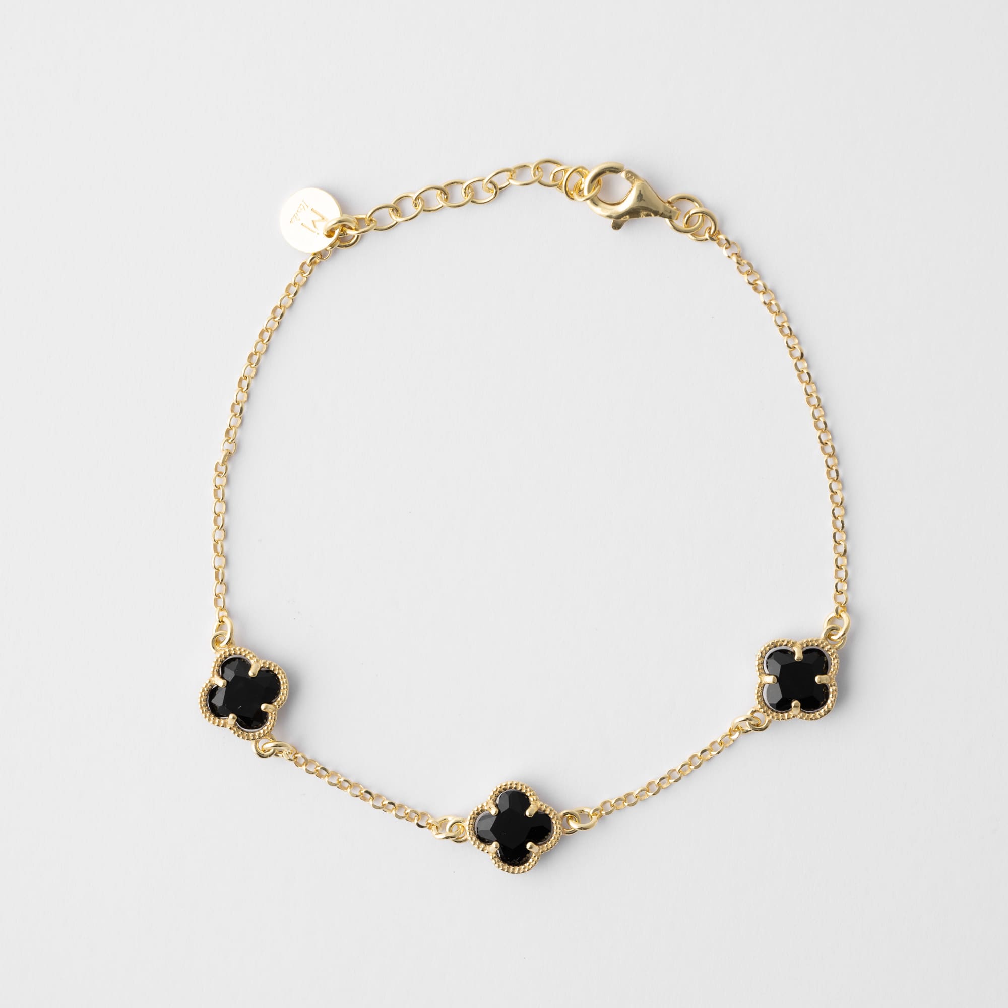 Clover | Bracelet with Black Quartz
