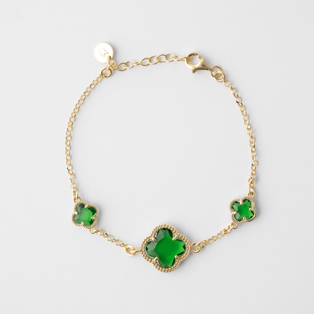 Clover | Bracelet with Emerald Quartz