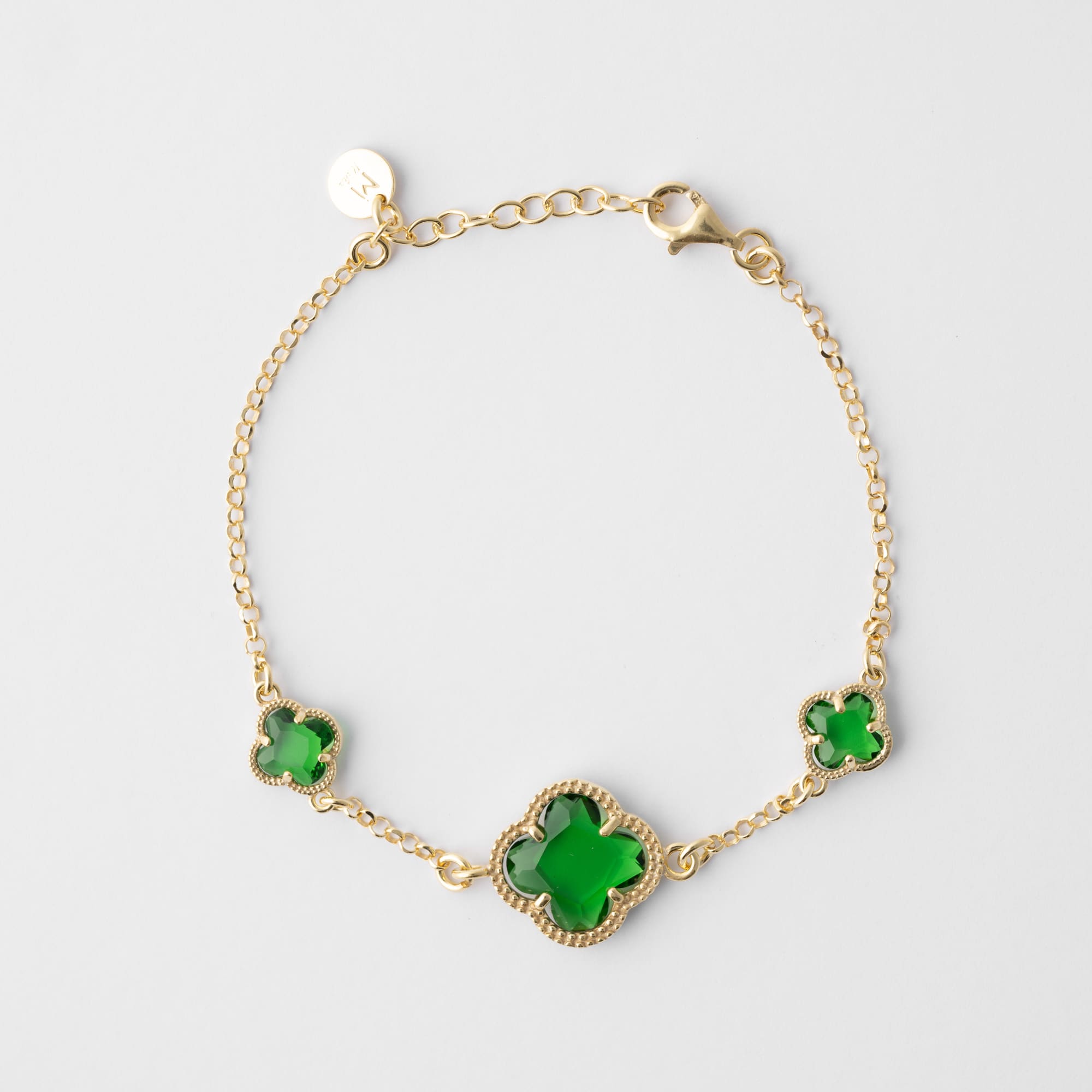 Clover | Bracelet with Emerald Quartz