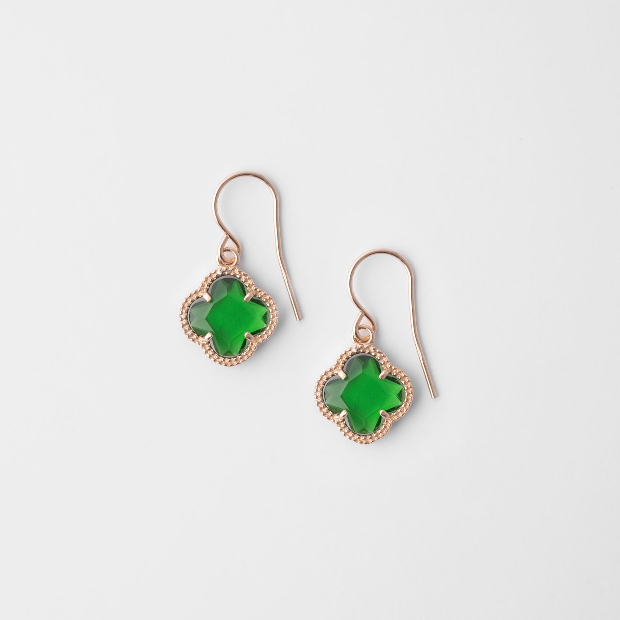 Clover | Earrings with Emerald Quartz
