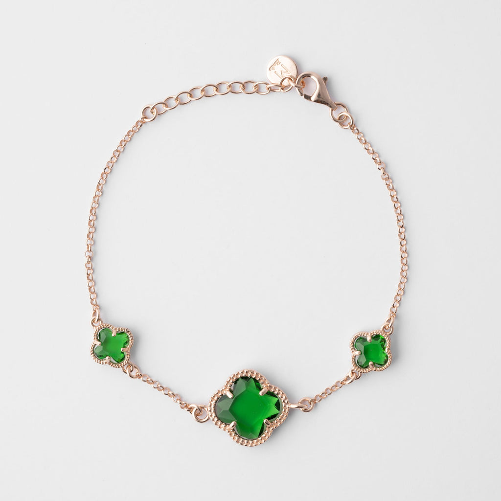 Clover | Bracelet with Emerald Quartz