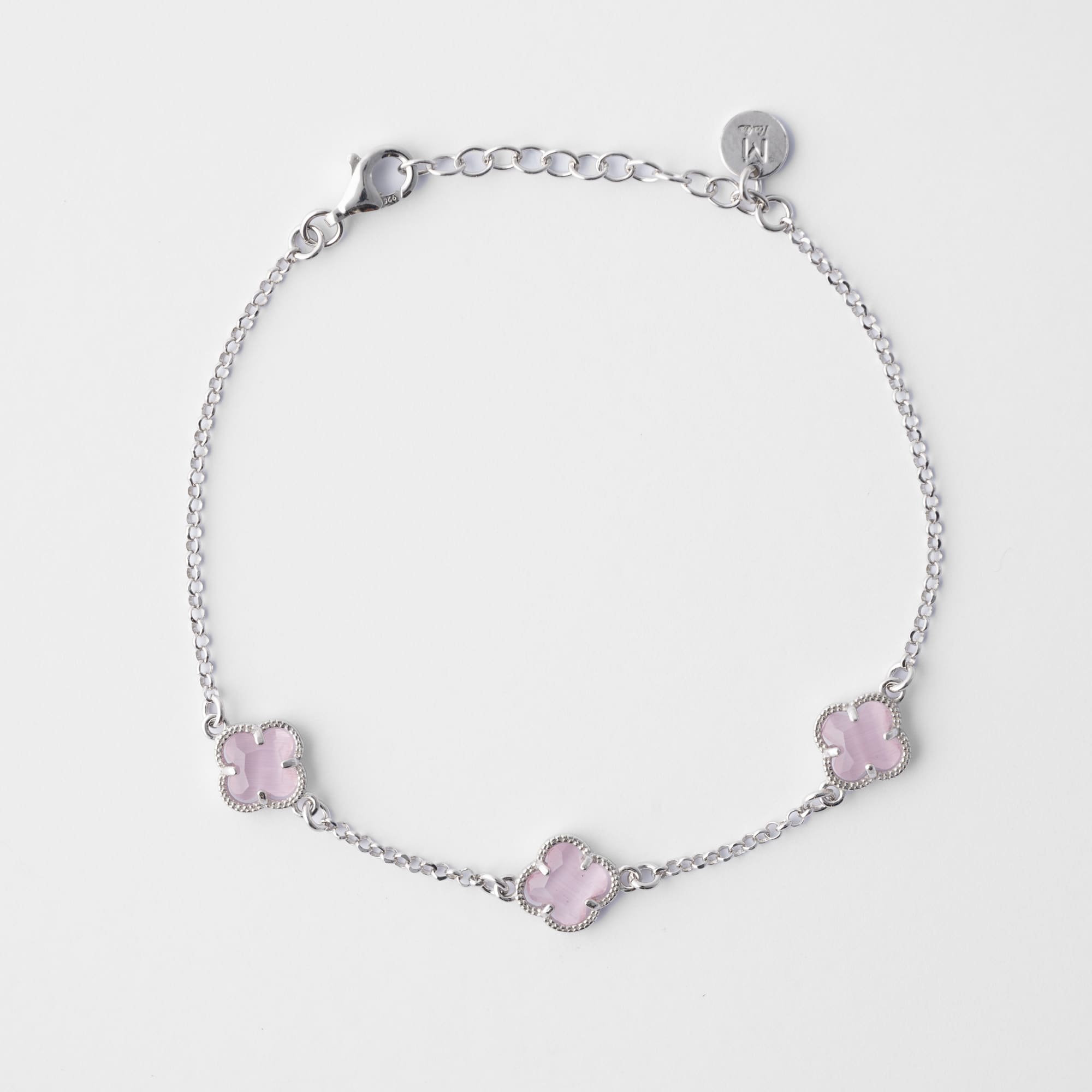 Clover | Bracelet with Pink Quartz