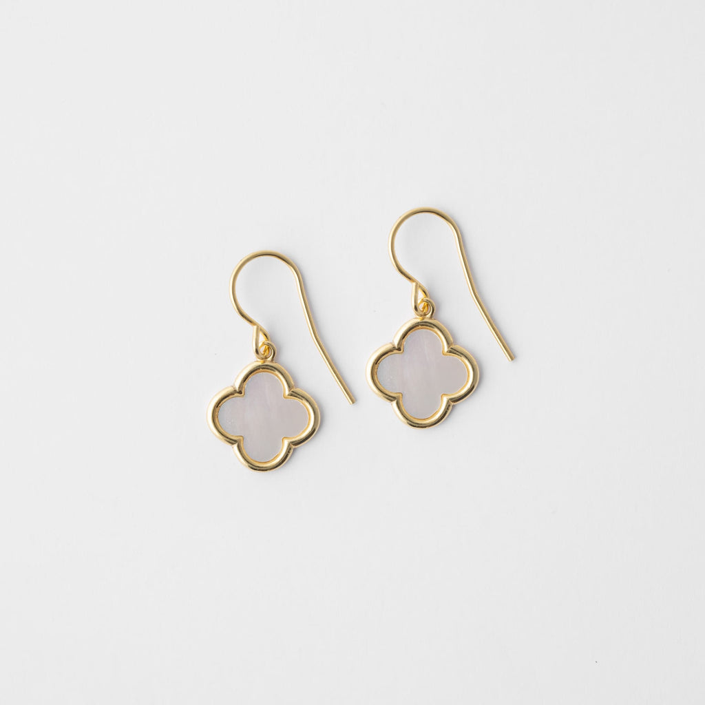Clover Earrings with Mother of Pearl