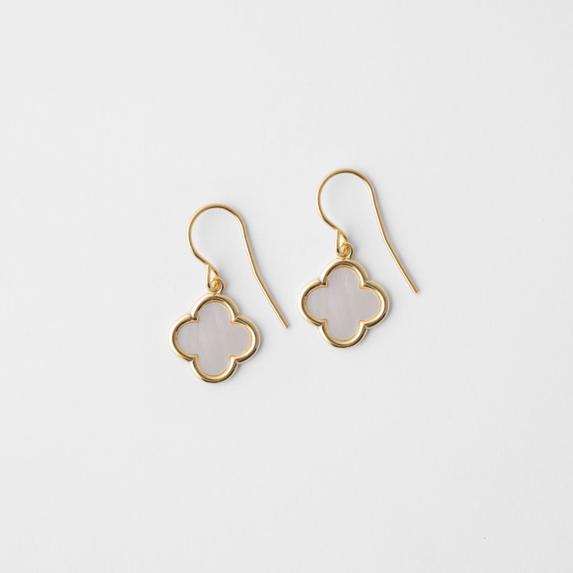 Clover Earrings with Mother of Pearl