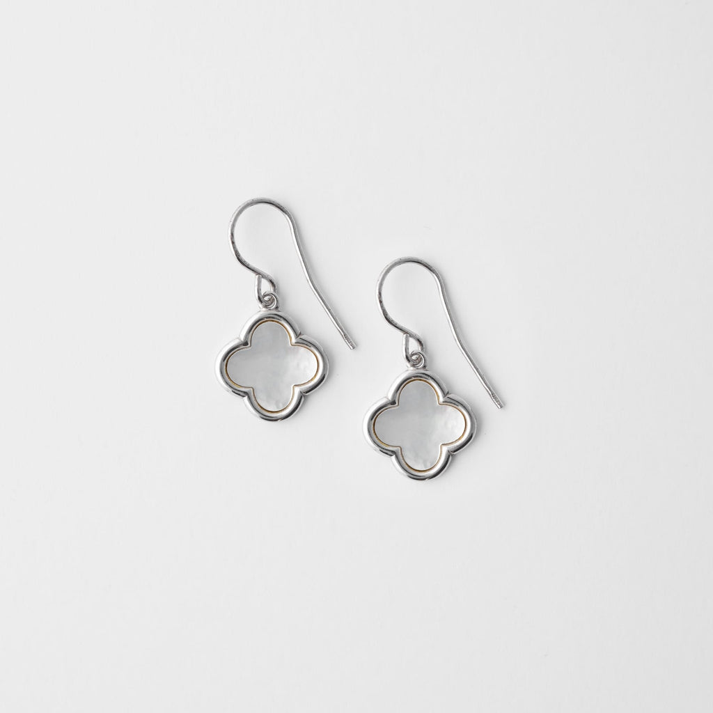 Clover Earrings with Mother of Pearl